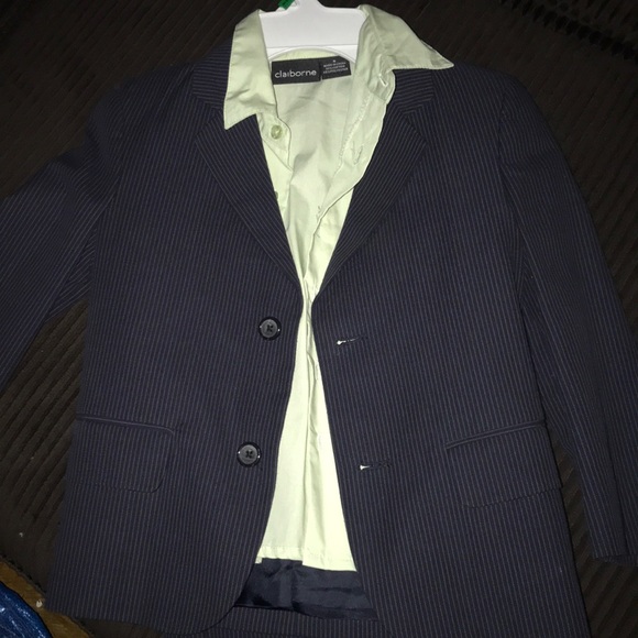Claiborne Other - Claiborne Navy pinstripe 3 piece suit Boys Size 5